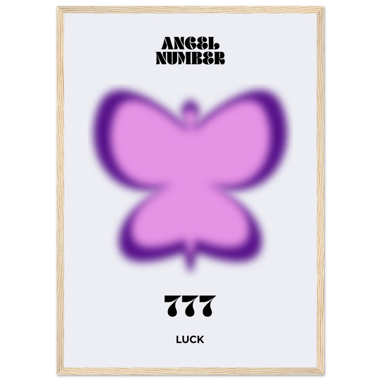 Angel Number 777 Aura Art Print - Luck