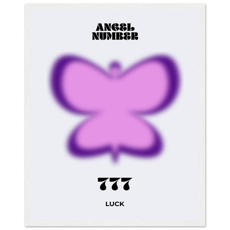 Angel Number 777 Aura Art Print - Luck