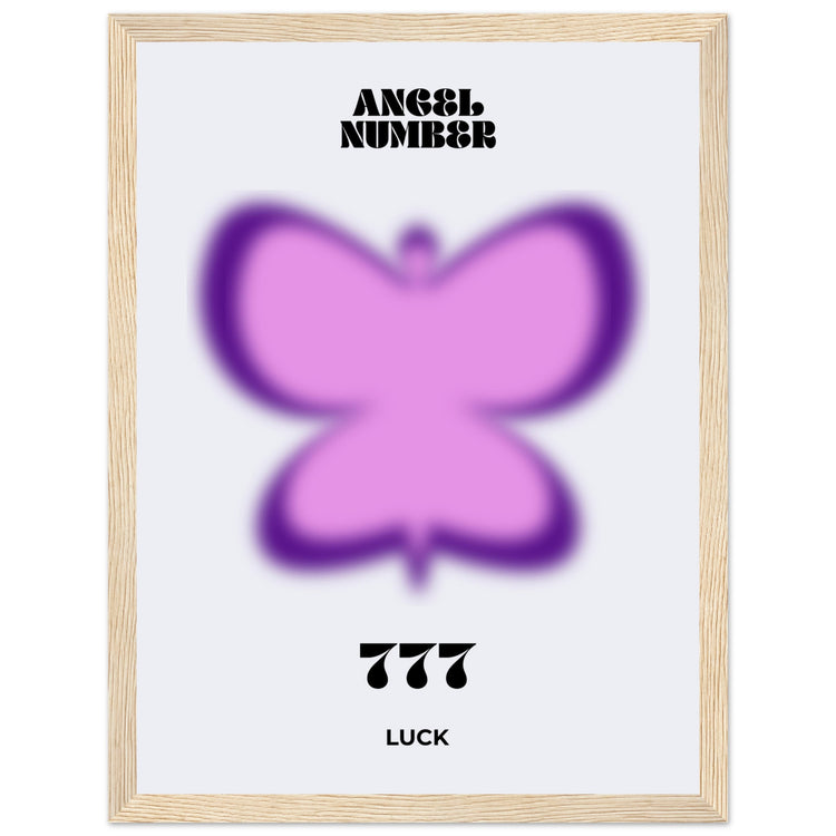 Angel Number 777 Aura Art Print - Luck