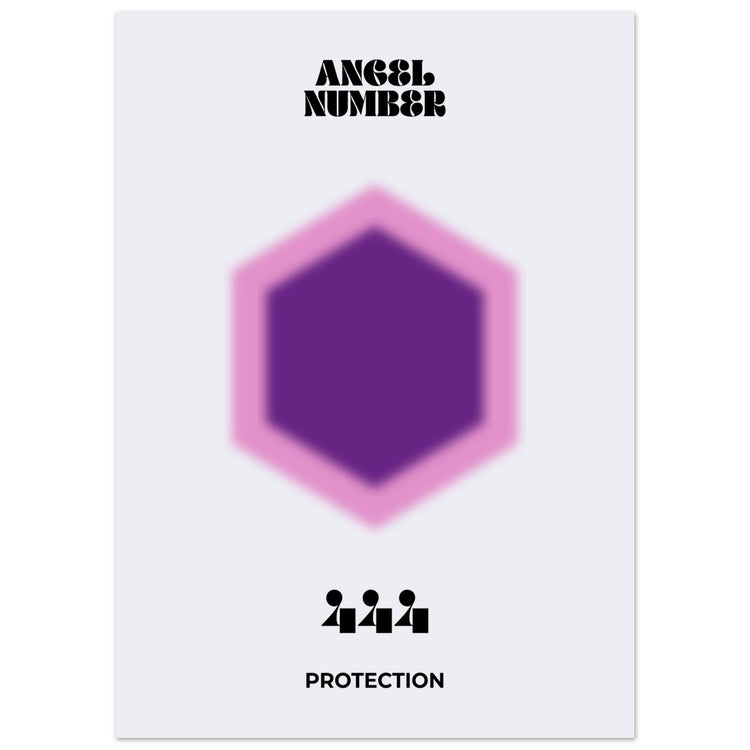 Angel Number 444 Aura Art Print - Protection