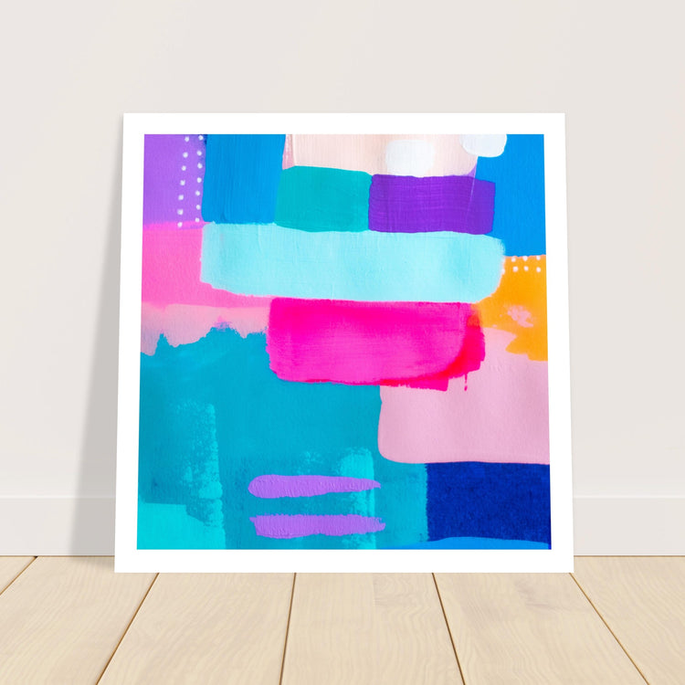 Colour Pop Abstract “Square Mini” Art Print #24