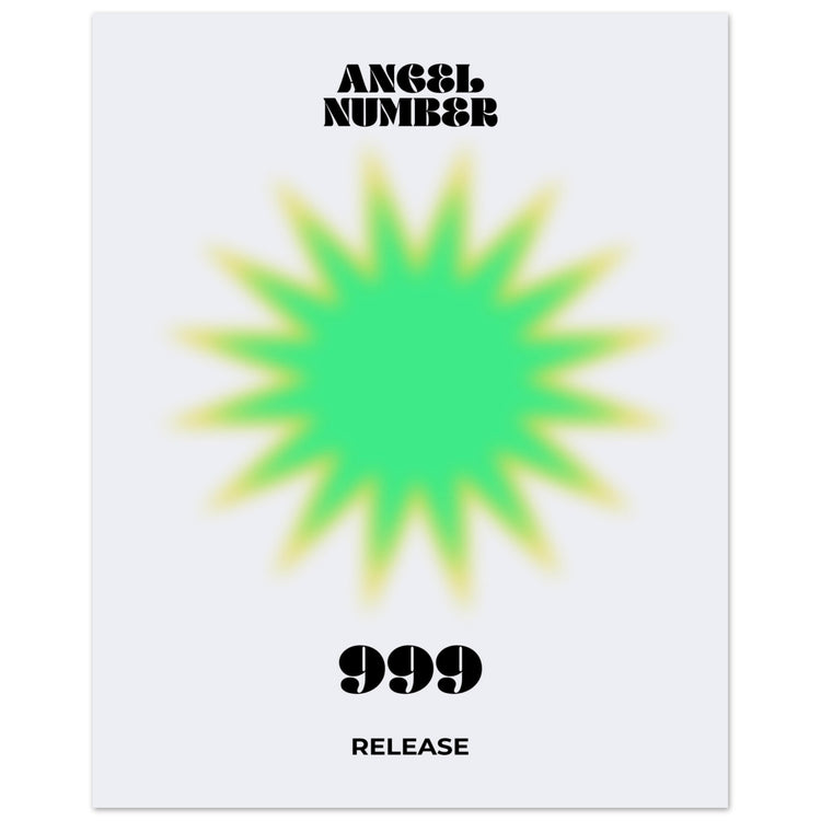 Angel Number 999 Aura Art Print - Release