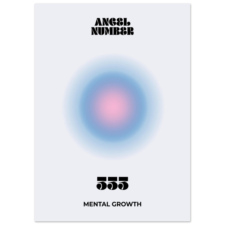 Angel Number 333 Aura Art Print - Mental Growth