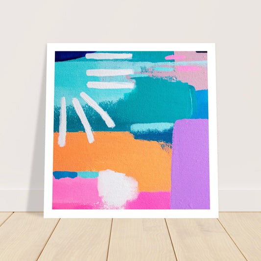 Colour Pop Abstract “Square Mini” Art Print #23