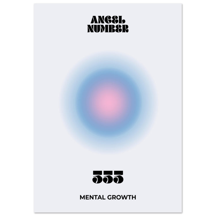 Angel Number 333 Aura Art Print - Mental Growth