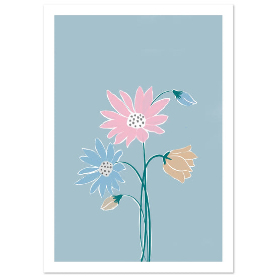 Wild Flowers Walll Poster | Contemporary Art Print | Milkshakeliving