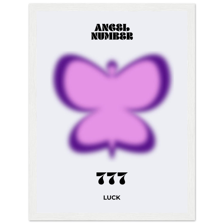 Angel Number 777 Aura Art Print - Luck