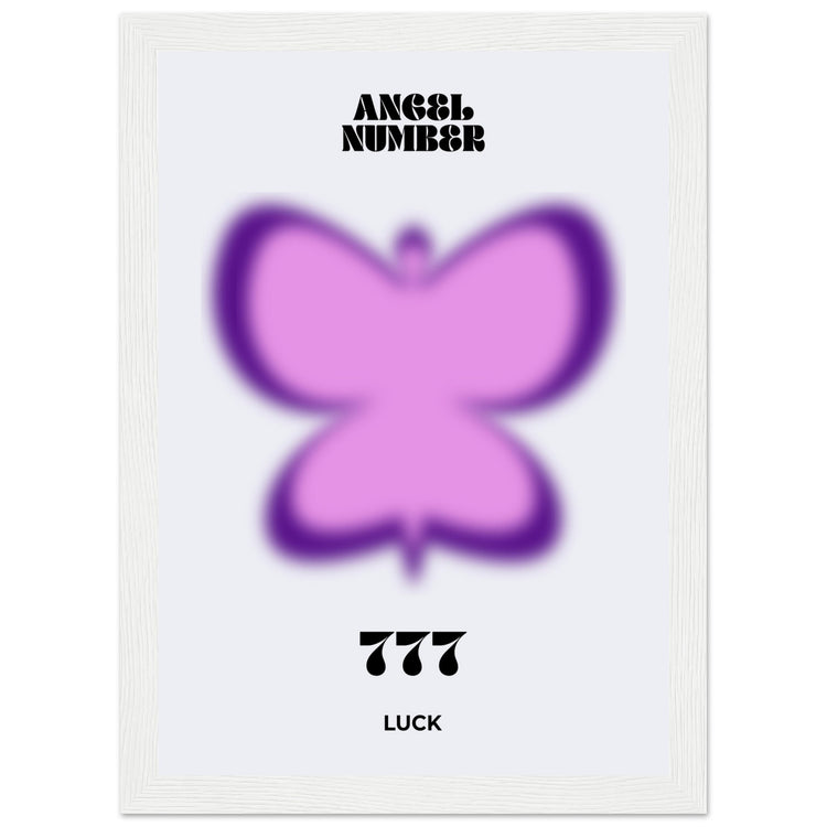 Angel Number 777 Aura Art Print - Luck