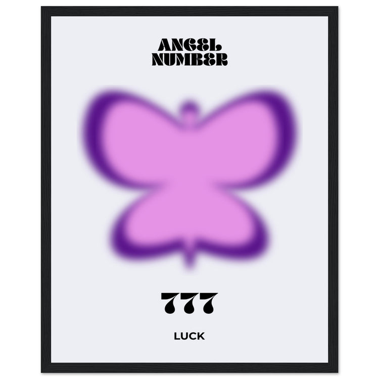 Angel Number 777 Aura Art Print - Luck