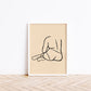 Simple Beauty - Minimalist Female Figure Art Print