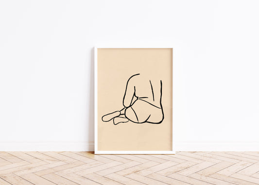 Simple Beauty - Minimalist Female Figure Art Print