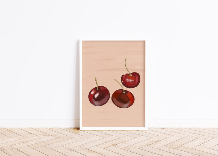 Three Cherries - Contemporary Art Print