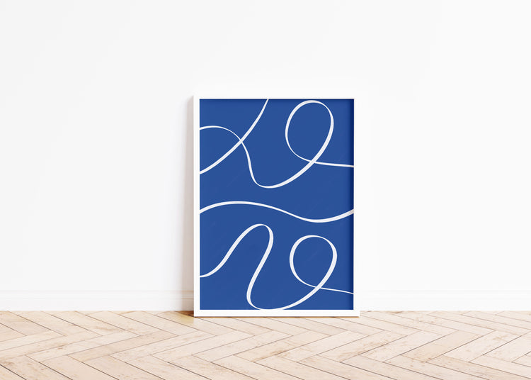 Blue Lanes - Contemporary Art Print