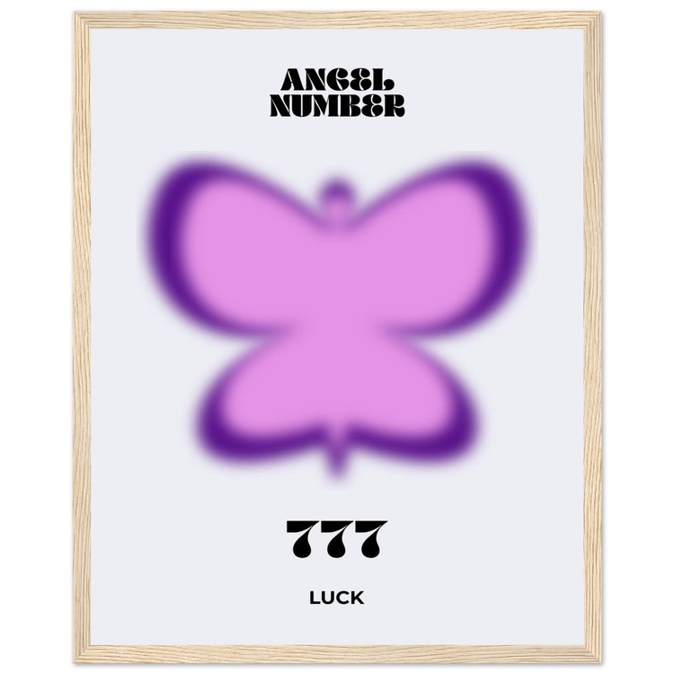 Angel Number 777 Aura Art Print - Luck