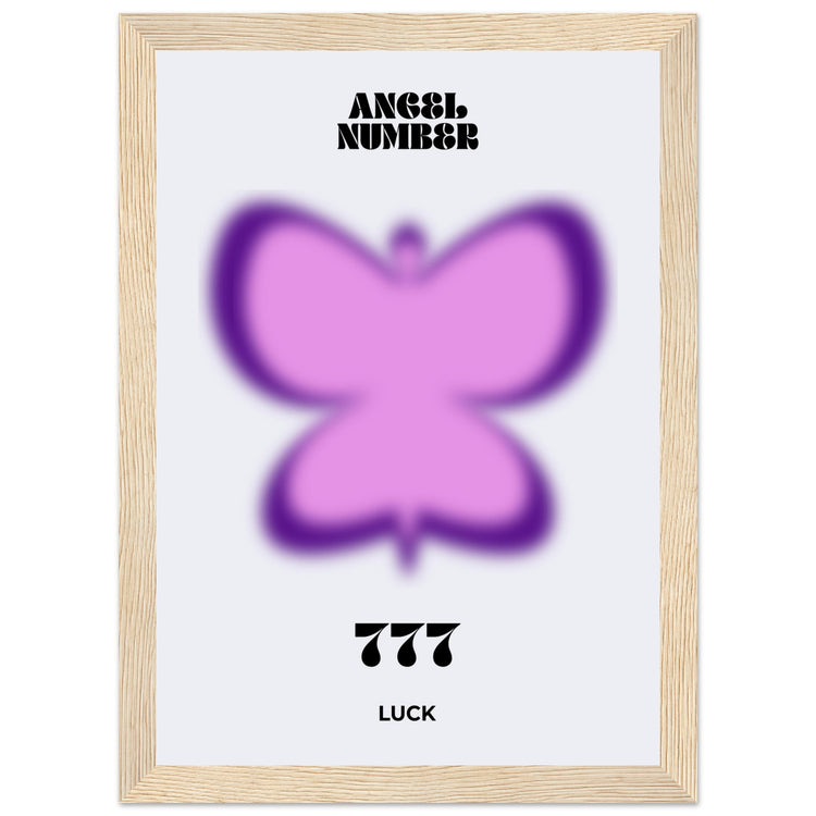 Angel Number 777 Aura Art Print - Luck