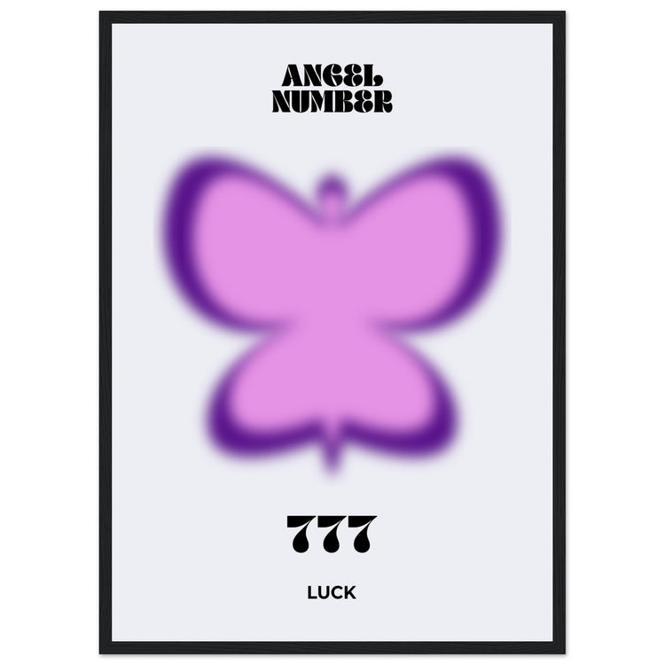 Angel Number 777 Aura Art Print - Luck