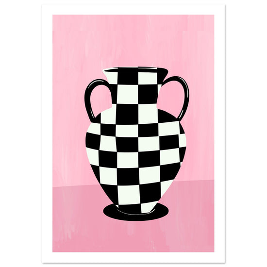 Check Vase Art Print | The Empty Vase Prints | Milkshakeliving