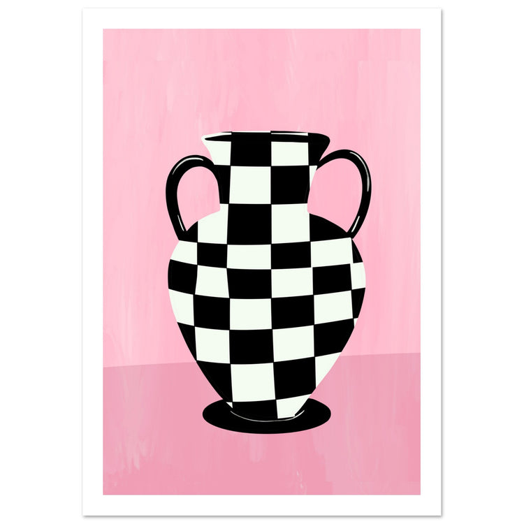 Check Vase Art Print | The Empty Vase Prints | Milkshakeliving