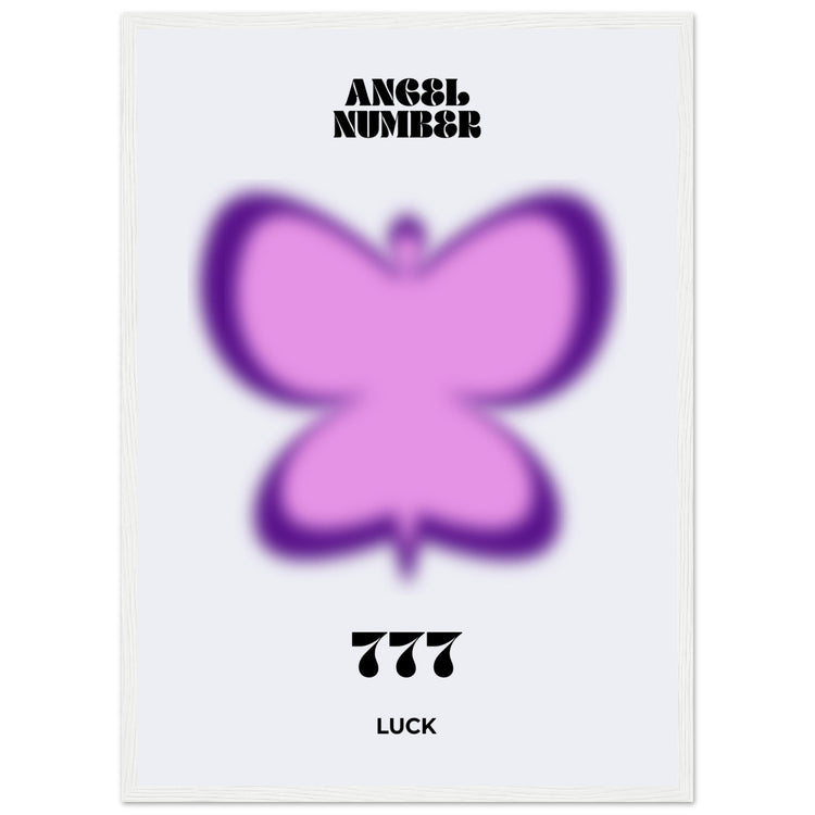 Angel Number 777 Aura Art Print - Luck