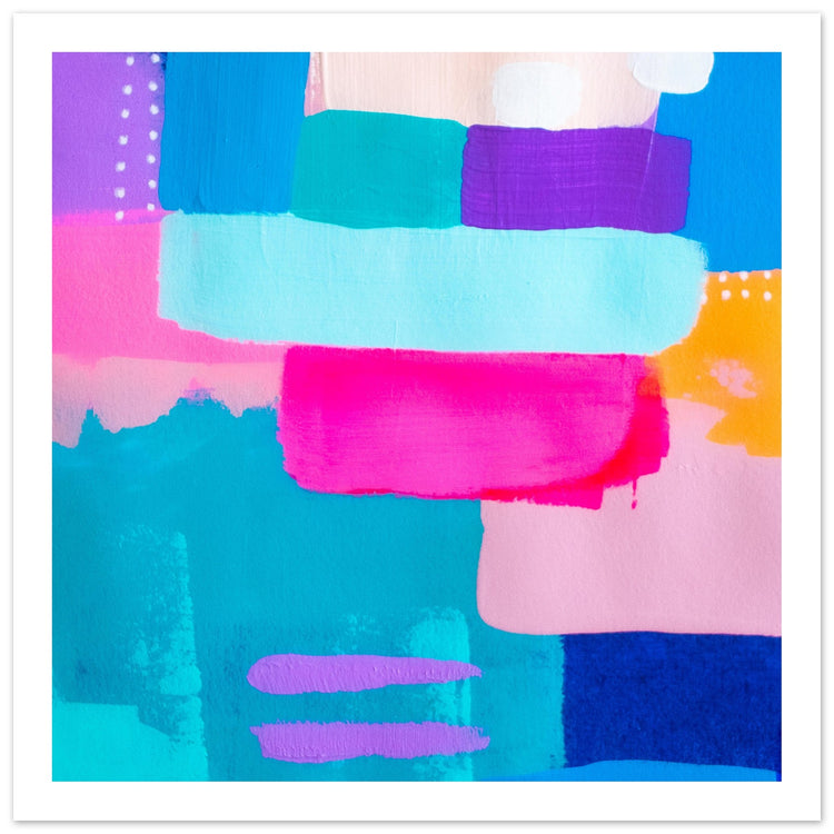 Colour Pop Abstract “Square Mini” Art Print #24