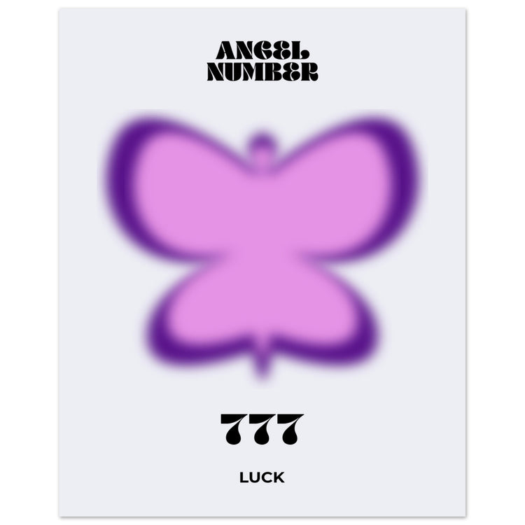 Angel Number 777 Aura Art Print - Luck