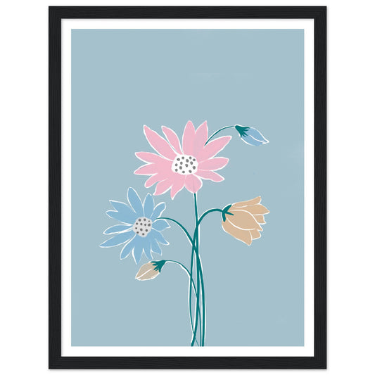 Wild Flowers Walll Poster | Contemporary Art Print | Milkshakeliving