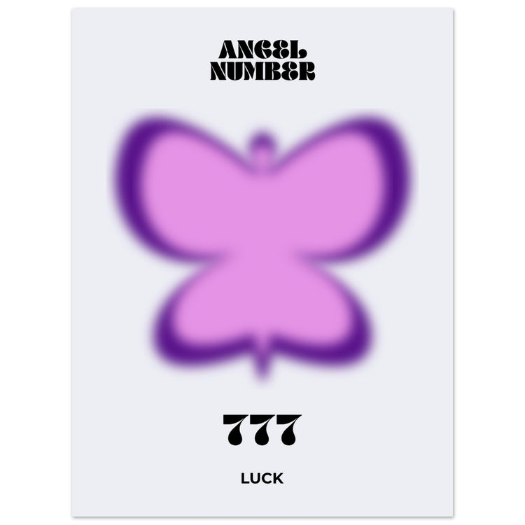 Angel Number 777 Aura Art Print - Luck