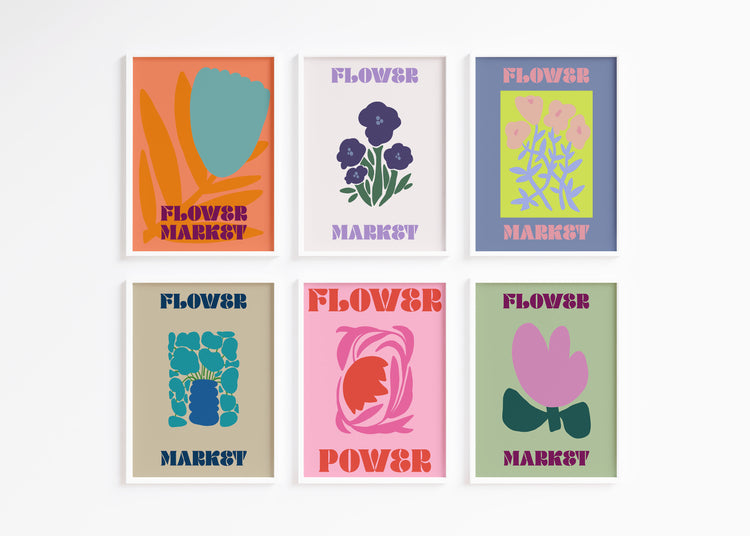 Retro Art Prints | Floral Art Print | Milkshakeliving