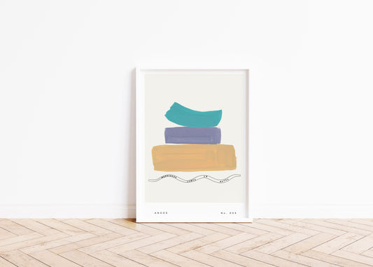 Abode No. 005 Abstract Art Print - Happiness comes in Waves