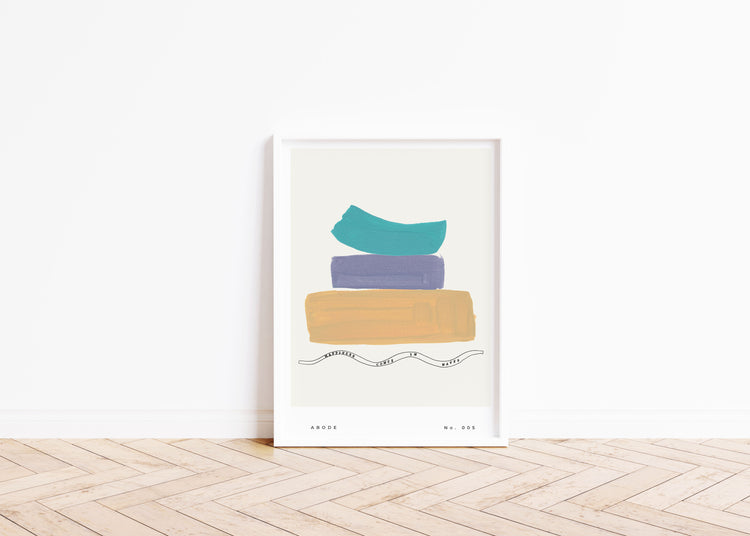 Abstract Art Prints | Happiness comes in Waves Print | Milkshakeliving