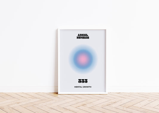 Angel Number 333 Aura Art Print - Mental Growth