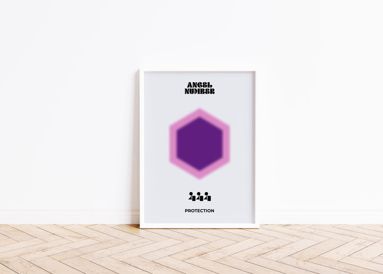 Angel Number 444 Aura Art Print - Protection