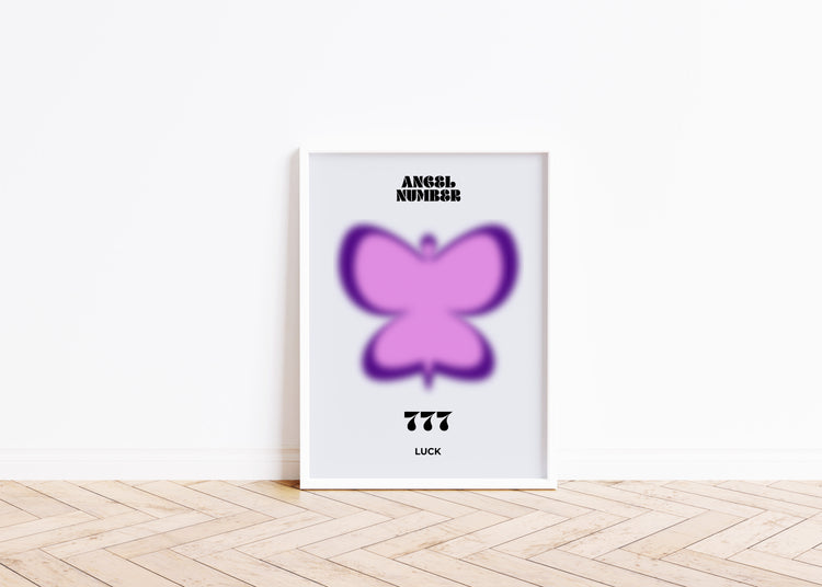 Angel Number 777 Aura Art Print - Luck