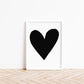 Forever Heart Art Print - Black