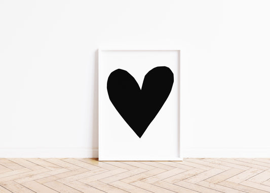 Forever Heart Art Print - Black