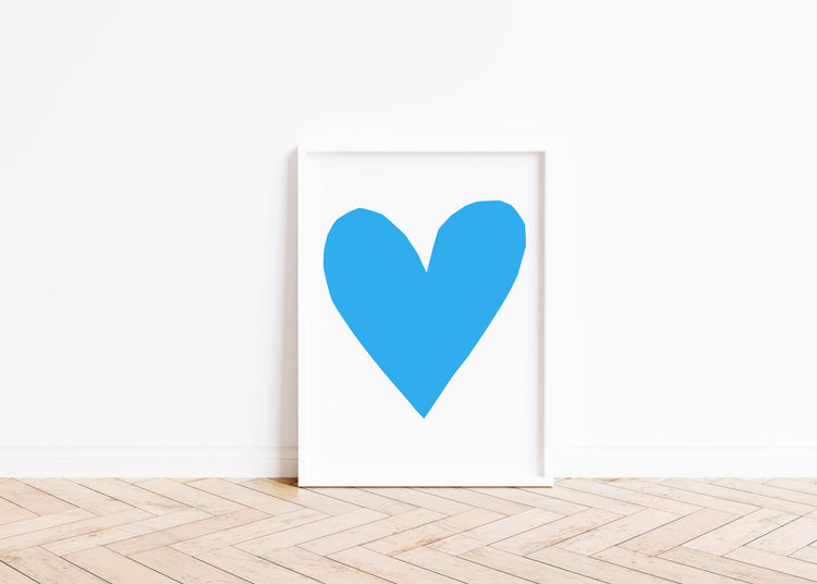 Forever Heart Art Print - Blue