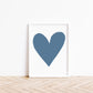 Forever Heart Art Print - Cloudy Blue