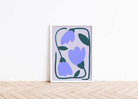 Wooden Framed Poster | Floral Art Print | Milkshakeliving