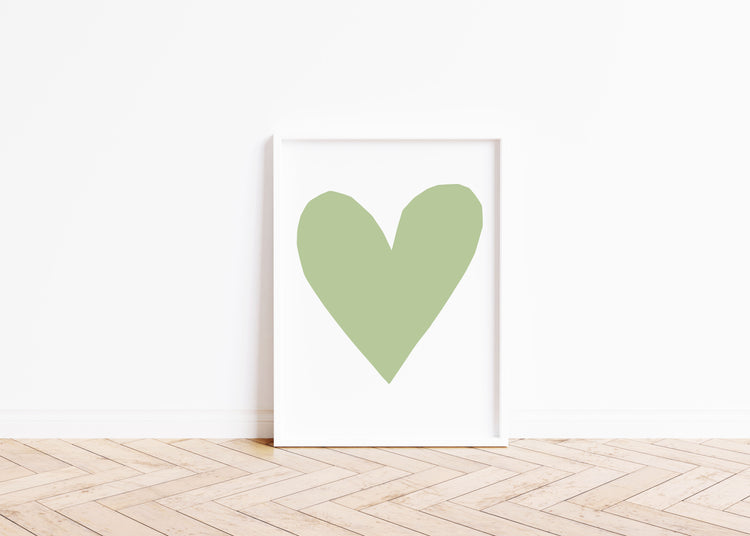 Forever Heart Art Print - Green