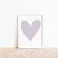 Forever Heart Art Print - Grey