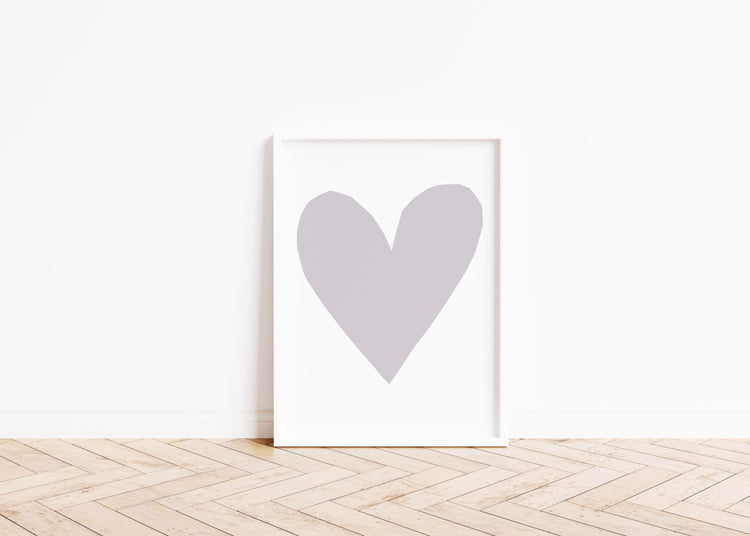 Forever Heart Art Print - Grey