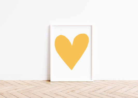 Forever Heart Art Print - Lemon