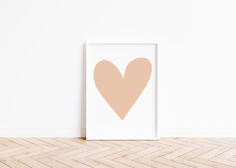 Forever Heart Art Print - Nude