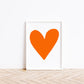 Forever Heart Art Print - Orange