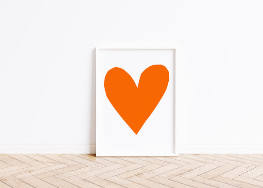 Forever Heart Art Print - Orange