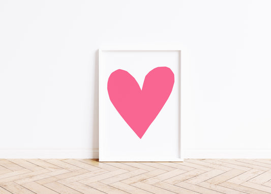 Forever Heart Art Print - Pink