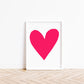 Forever Heart Art Print - Fuchsia