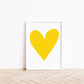 Forever Heart Art Print - Yellow