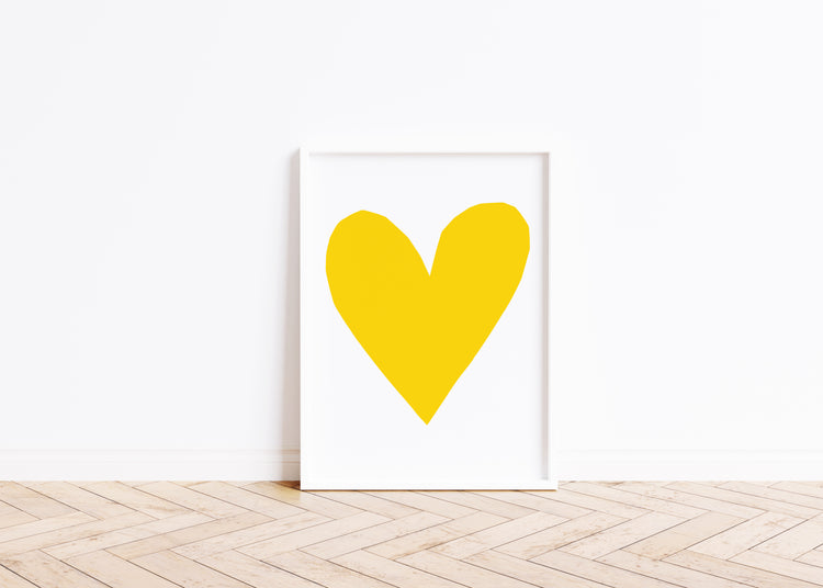 Forever Heart Art Print - Yellow