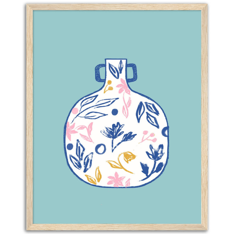 Contemporary Floral Vase Art Print